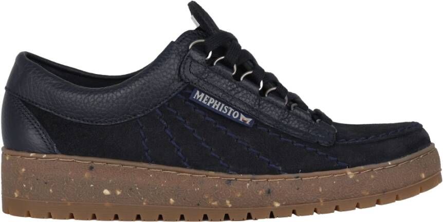 Mephisto Blauwe Veterschoenen Regenboog Stijl