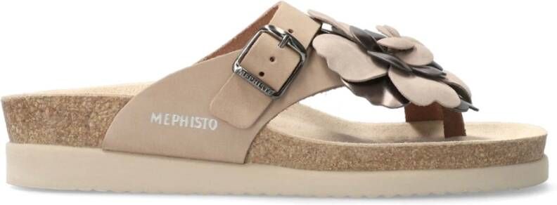 Mephisto Stijlvolle Helen Flower Sandaal voor Dames Beige