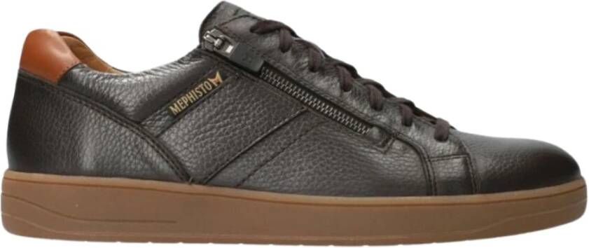 mephisto Bruine Leren Herensneaker Brown Heren