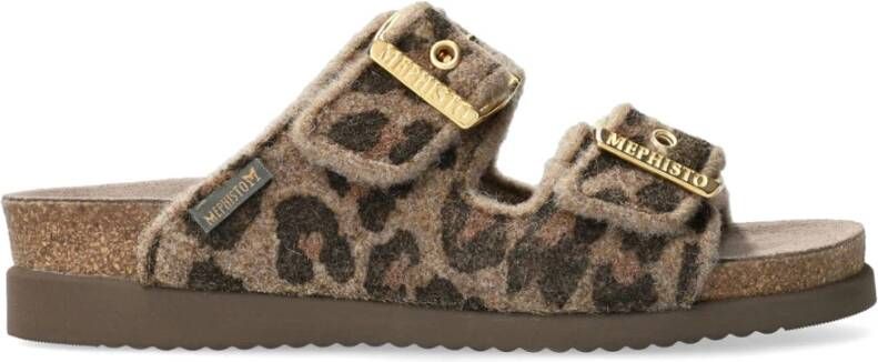 mephisto Bruine Textiele Sandaal voor Dames Brown Dames