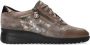 Mephisto Dames Donker Taupe Leren Suède Sneaker Beige Dames - Thumbnail 2