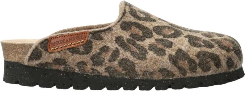 Mephisto Dames Slipper Clog Bruin Jaguar Vilt