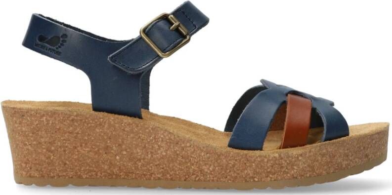 mephisto Flat Sandals Blauw Dames