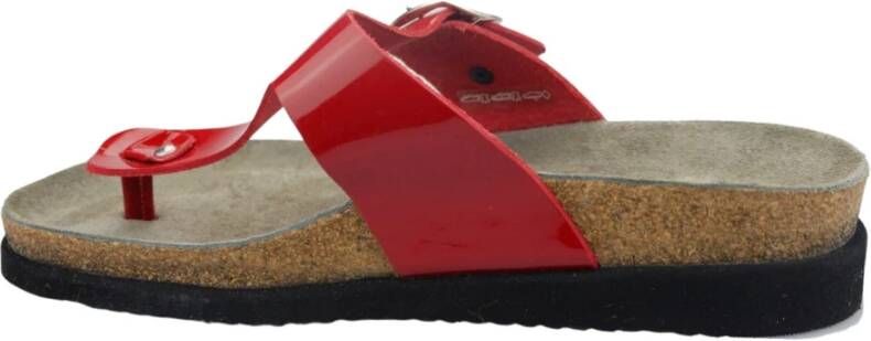 mephisto Flat Sandals Rood Dames