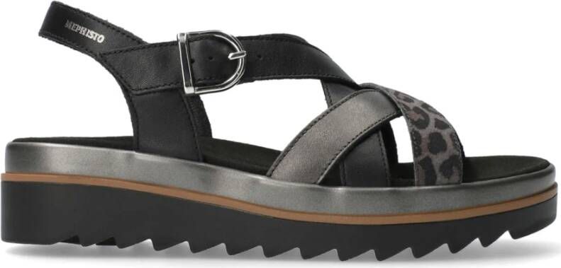 mephisto Flat Sandals Zwart Dames