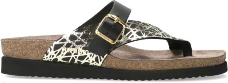 mephisto Flat Sandals Zwart Dames