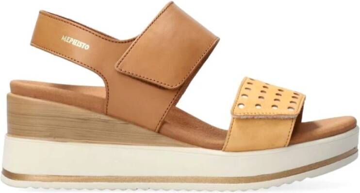 mephisto Gaatjes dames sandaal met comforttechnologie Brown Dames