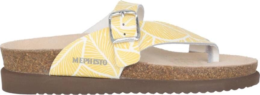 Mephisto Gele dames slipper sandaal Yellow Dames