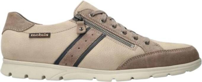 Mephisto Grijze leren casual sneaker met rits