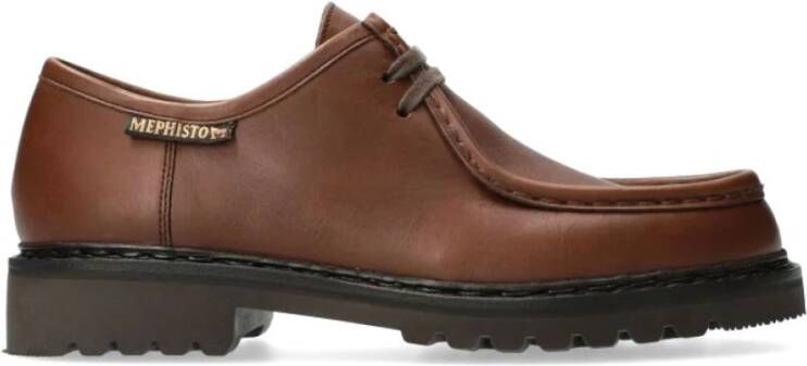 Mephisto Handgemaakte Veterschoen Donkerbruin