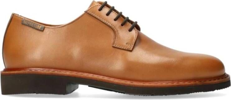 Mephisto Handgemaakte Veterschoen met Goodyear-Welt Zool Brown Heren