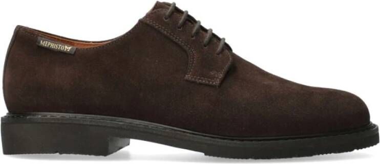 Mephisto Handgemaakte Veterschoen met Goodyear-Welt Zool Brown Heren