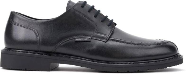 mephisto Handgemaakte Zwarte Veterschoen voor Heren Black Heren
