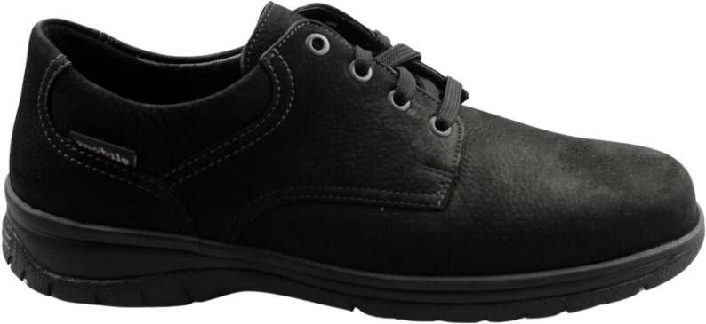 Mephisto Iago Nubuck Veterschoenen voor Heren Brede Pasvorm Black Heren