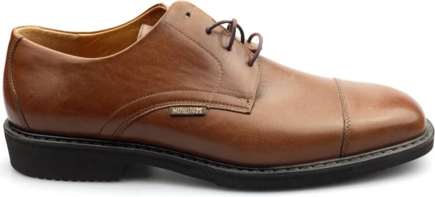 Mephisto Kastanjebruine Leren Schoenen Brown Heren