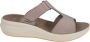 Mephisto Klassieke Slip-On Sandaal Taupe Beige - Thumbnail 6