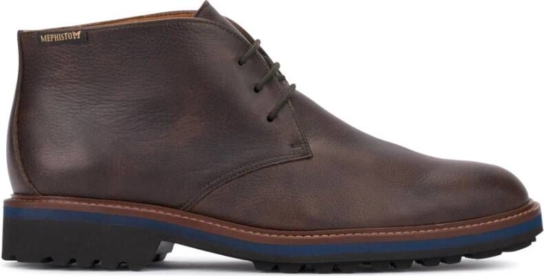 Mephisto Donkerbruine Heren Enkellaars Brown Heren