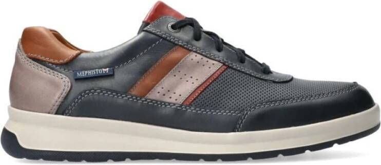 mephisto Leren sneaker met relaxte pasvorm Blue Heren