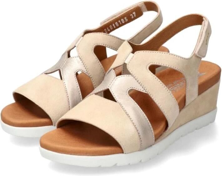 Mephisto Beige sleehak sandaal met klittenbandsluiting - Foto 2