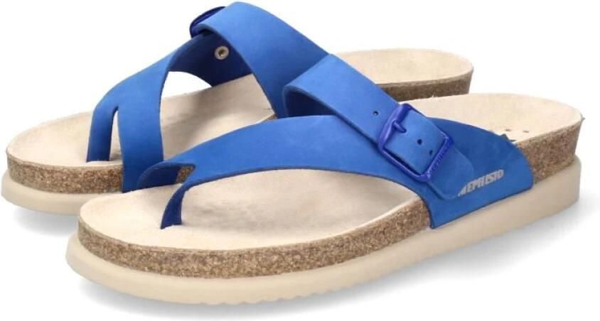 Mephisto Blauwe Dames Slide Sandaal Helen - Foto 2