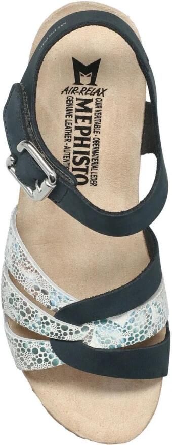 Mephisto Blauwe damessandaal met klittenbandsluiting - Foto 3