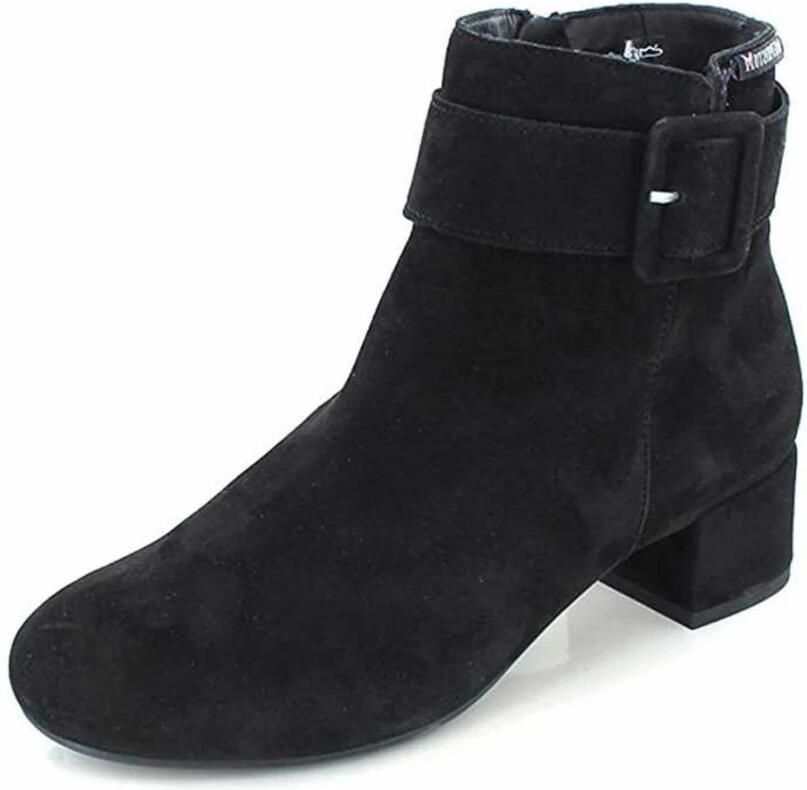 Mephisto Zwarte dames enkellaarsjes van nubuck - Foto 3