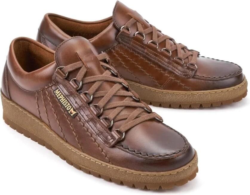 Mephisto RAINBOW MAMOUTH Volwassenen Heren sneakersVrije tijdsschoenenPopulaire herenschoenen Kleur: Cognac - Foto 2
