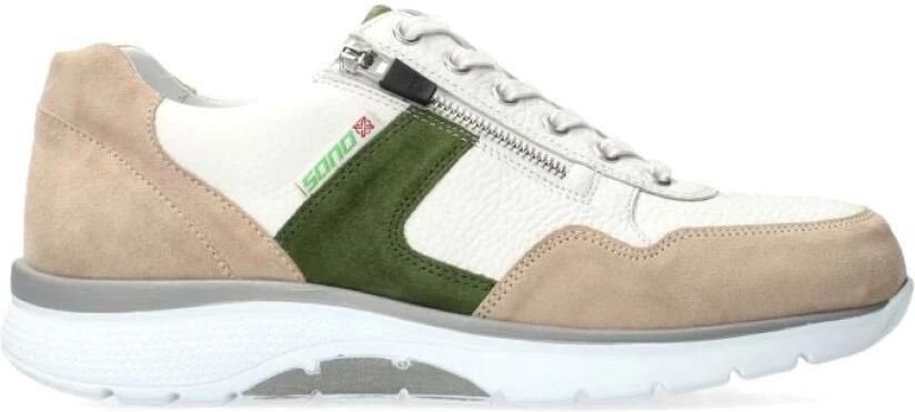 Mephisto Comfortabele Rollende Wandelsneaker Beige Wit Multicolor Heren