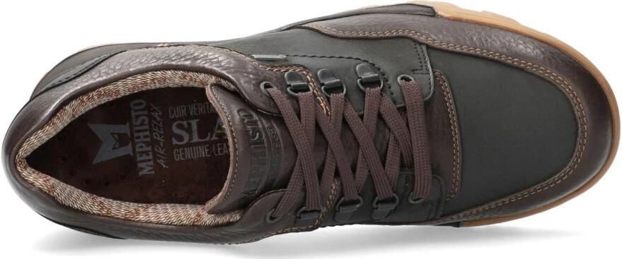 Mephisto Donkerbruine Leren Veterschoen voor Heren - Foto 3