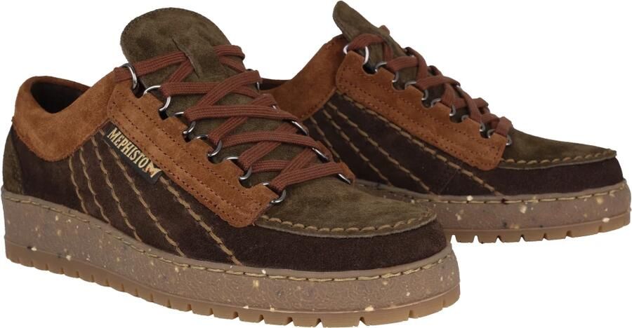 Mephisto Donkerbruine veterschoen Rainbow