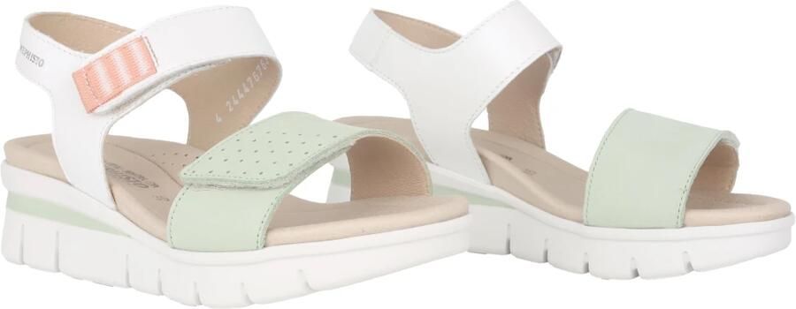 Mephisto Groene Leren Dames Sandaal