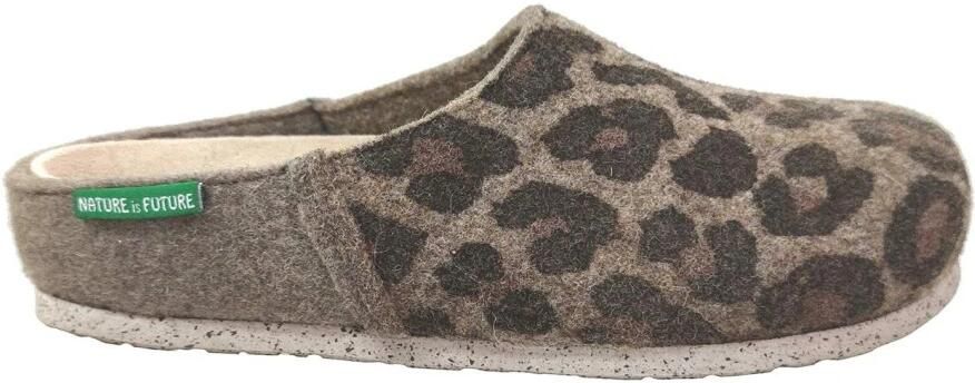 Mephisto Taupe Damesslippers Warm en Comfortabel