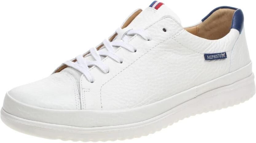 Mephisto Witte herensneakers van geperst leer - Foto 2