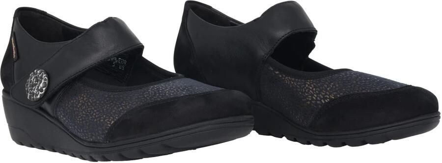 Mephisto Wijde Pasvorm Zwarte Ballerina Schoenen - Foto 2