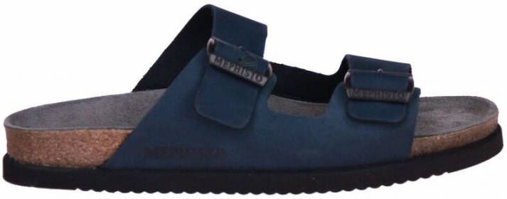 Mephisto NERIO SANDALBUCK Volwassenen Heren slippers Kleur: Blauw - Foto 4