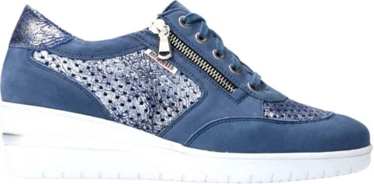 mephisto Precilia Perf Suède Sneaker voor dames Blue Dames