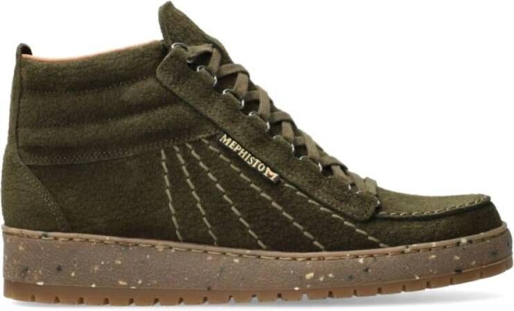 Mephisto Rainbow Mid Heren Enkellaars Groen