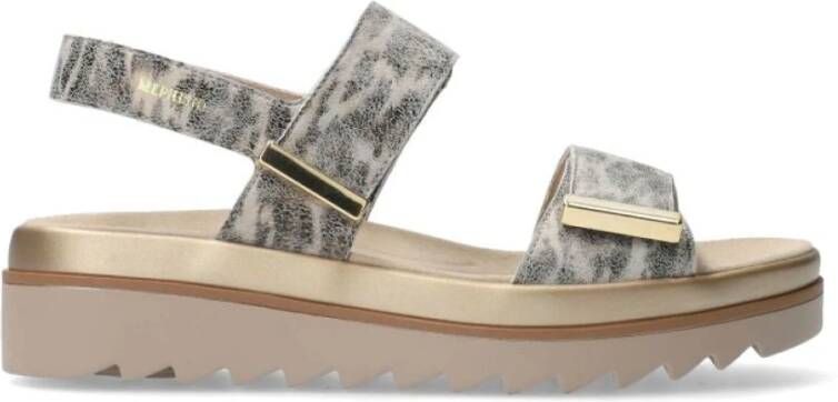 mephisto Sportieve Grijze Leren Sandaal Gray Dames