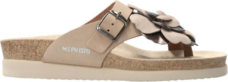 mephisto Stijlvolle Helen Flower Sandaal voor Dames Beige Dames
