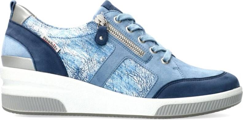 mephisto Trudie Dames Sneakers Wijde Pasvorm Denim Blue Dames