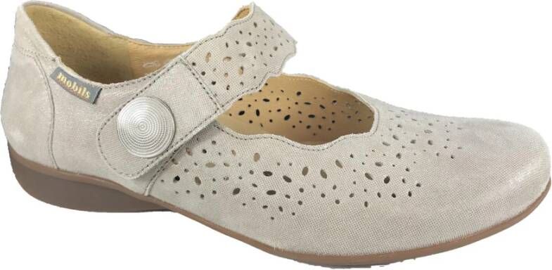 mephisto Velcro-Schoen Beige Dames