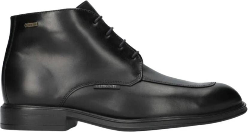 Mephisto Waterdichte Heren Enkellaars Zwart Leer