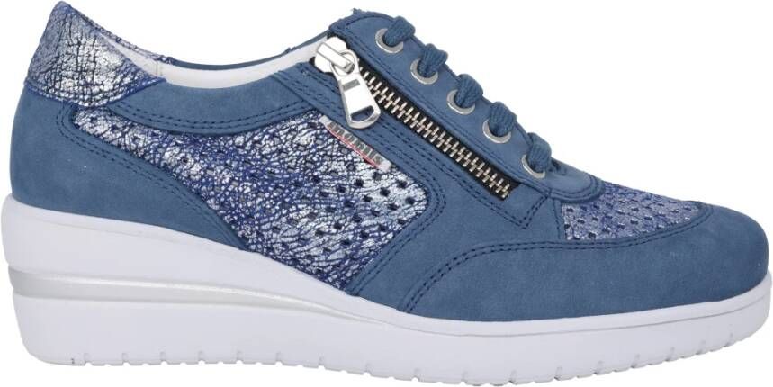 Mephisto Wijde Pasvorm Dames Sneaker Blauw