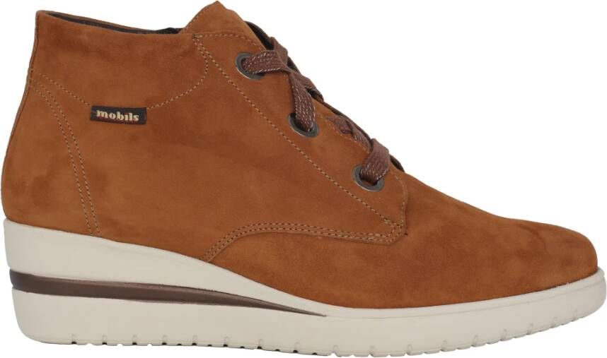 mephisto Wijde pasvorm enkellaars Bruin Brown Dames