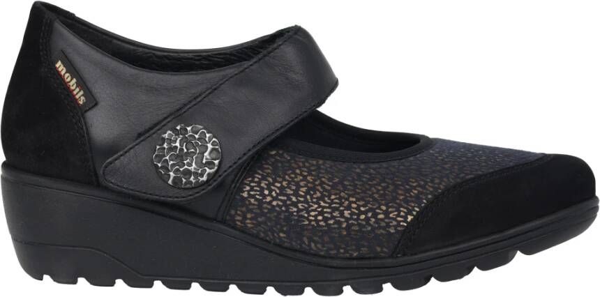 Mephisto Wijde Pasvorm Zwarte Ballerina Schoenen