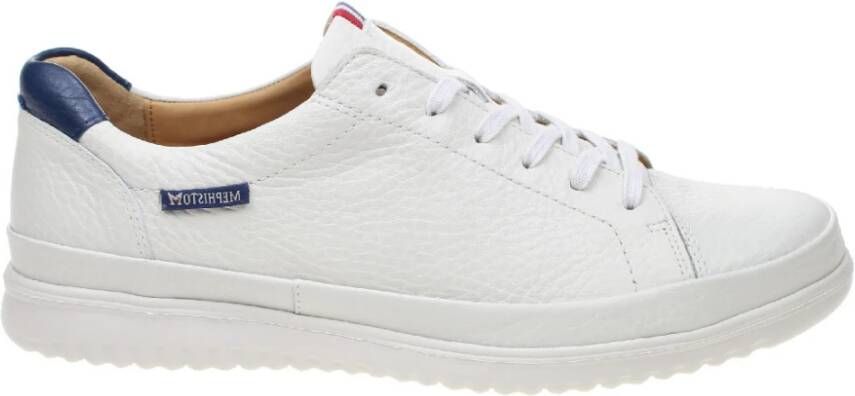 Mephisto Witte herensneakers van geperst leer - Foto 2