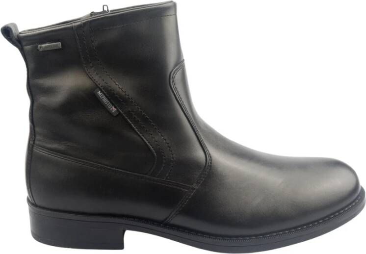 Mephisto Zwart Leren Waterdichte GT Palace Black Heren
