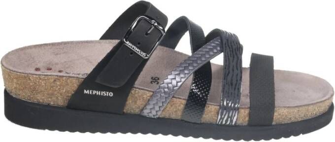 Mephisto Zwart Mix Damesandaal Black Dames