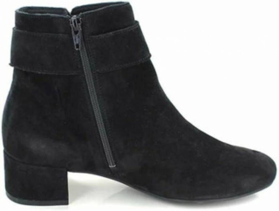 Mephisto Zwarte dames enkellaarsjes van nubuck