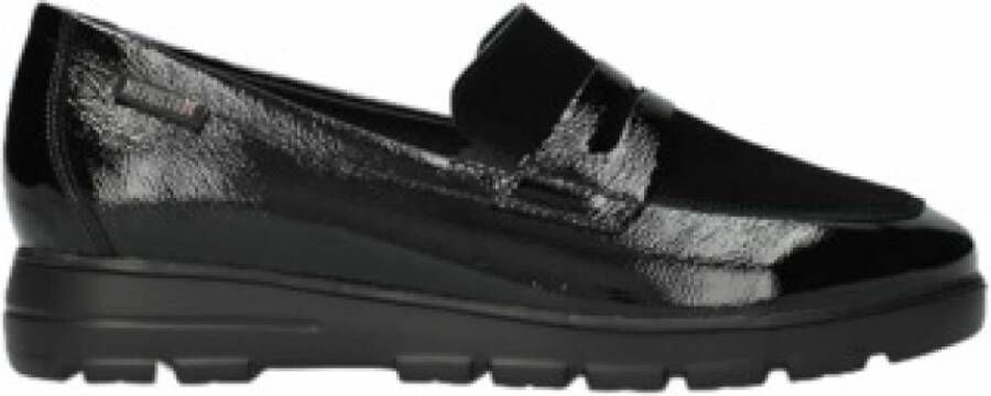 Mephisto Zwarte dames mocassins comfortabele stijl